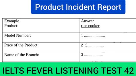 product incident report listening.
